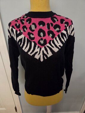 Bar III Animal Print Pullover Sweater